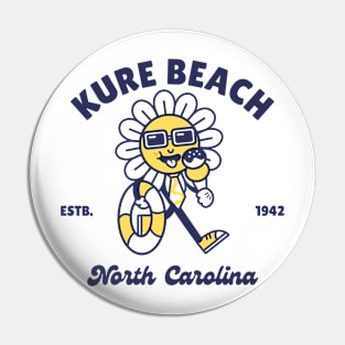 Kure Beach, North Carolina Flower Fun in the Sun Pin