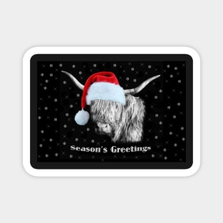 Highland Cow at Christmas (Season's Greetings) Magnet