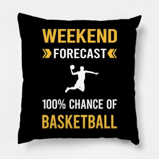 Weekend Forecast Basketball Pillow