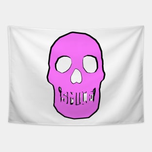 Pink Skull Smile Tapestry