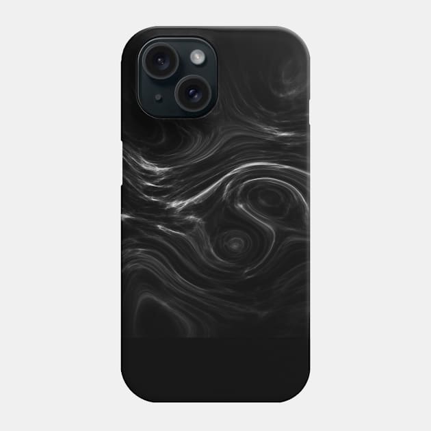 Black Plasma Energy Abstract Artwork Phone Case by Highseller