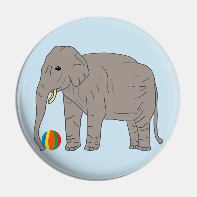 Playful Elephant with ball art Pin by Anke Wonder 