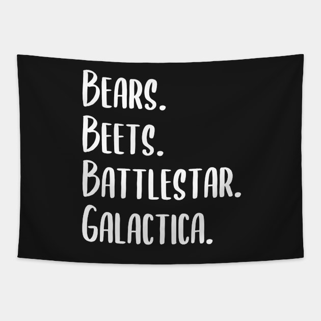 Black Bears Beets Battlestar Galactica Tapestry by AdelDa19