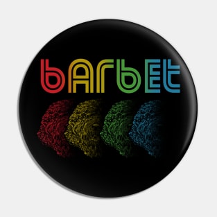 Cool Retro Groovy Barbet Dog Pin