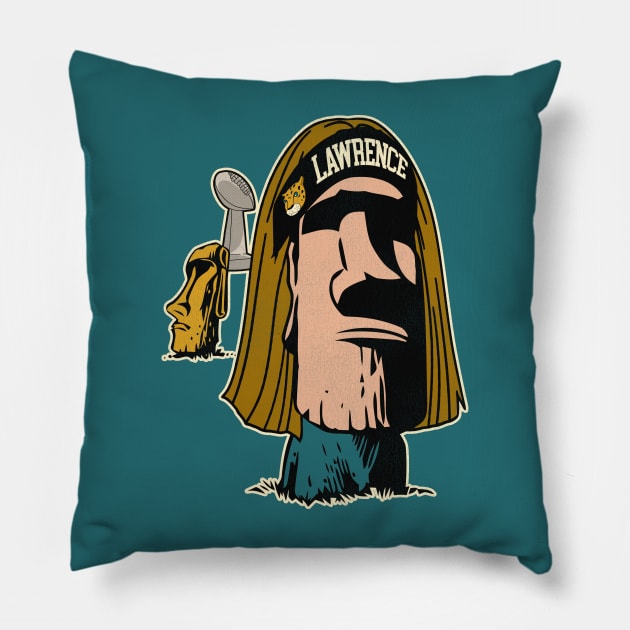 Trevor 'Moai' Lawrence Pillow by darklordpug