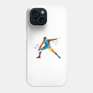 Watercolor paddle player Phone Case