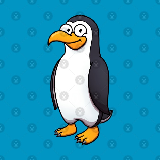 Cute Happy Cartoon Penguin by TheMaskedTooner