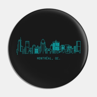 Montréal skyline line art Pin