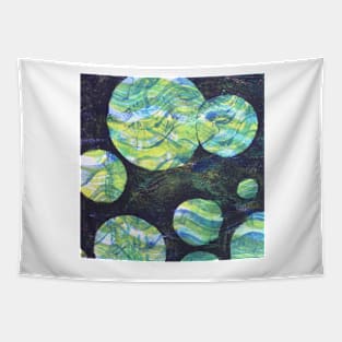 Green Cosmos Throw Pillow 2 Tapestry