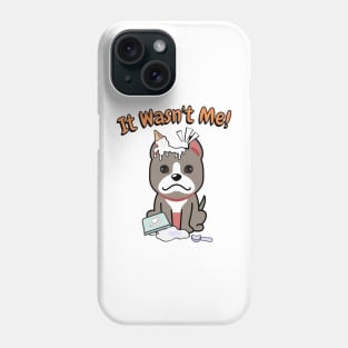 It wasnt me - grey dog Phone Case