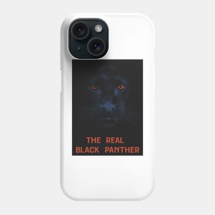 The Real Black Panther Graphic Art RED Phone Case