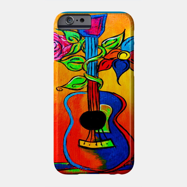 Spanish Guitar Painting Mexican Folk Art Gifts Phone Case