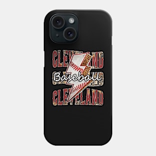 Graphic Baseball Cleveland Proud Name Team Vintage Phone Case