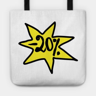 Discount 20%. Promotion, bonus, business, gift, price Tote