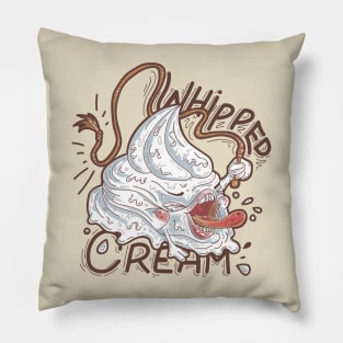 Whipped Cream pun character Pillow