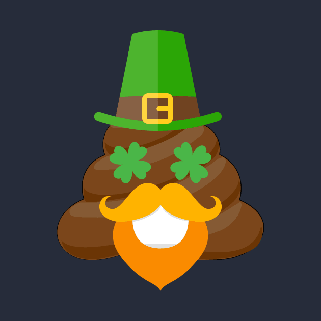 Leprechaun Poop Emoji Smiley Funny St. Patrick's Day Shirt by CMDesign