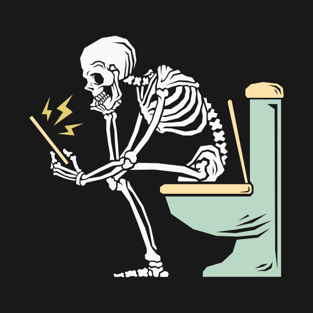 funny skeleton pooping by TheDesignDepot