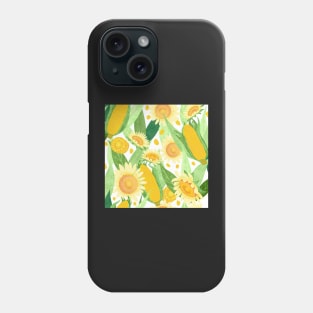 Corn and sunflowers Phone Case