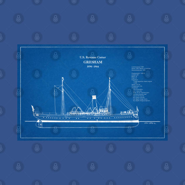 United States Revenue Cutter Gresham - AD by SPJE Illustration Photography