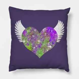 Stone Heart - Purple and Green Pillow