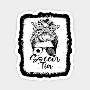 Soccer Tia Vintage Leopard Messy Bun Bleached Magnet