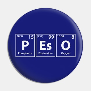 Peso (P-Es-O) Periodic Elements Spelling Pin