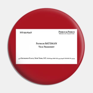 American Psycho Patrick Bateman's Business Card Pin