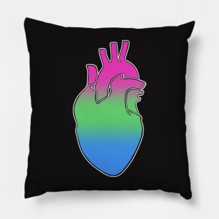 Polysexual Pride Heart Pillow