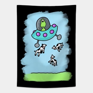 Alien Cows Tapestry