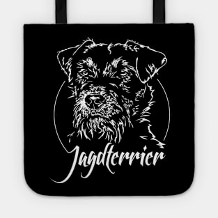 Funny Proud Jagdterrier hunting dog portrait Tote