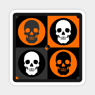 Halloween Skull Pattern Version 3 | Pop Art Magnet