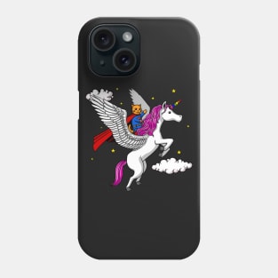 Cat Superhero Riding Pegasus Unicorn Party Phone Case