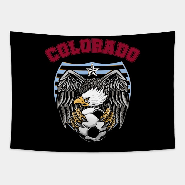 Colorado Soccer Tapestry by JayD World