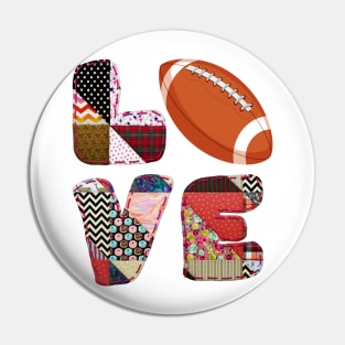 Love Football design Pin