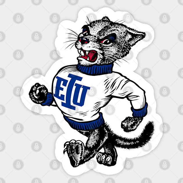 Vintage Eastern Illinois University Panthers Mascot Logo - Easter Illinois - Sticker