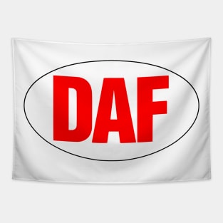 DAF - Red On White. Tapestry