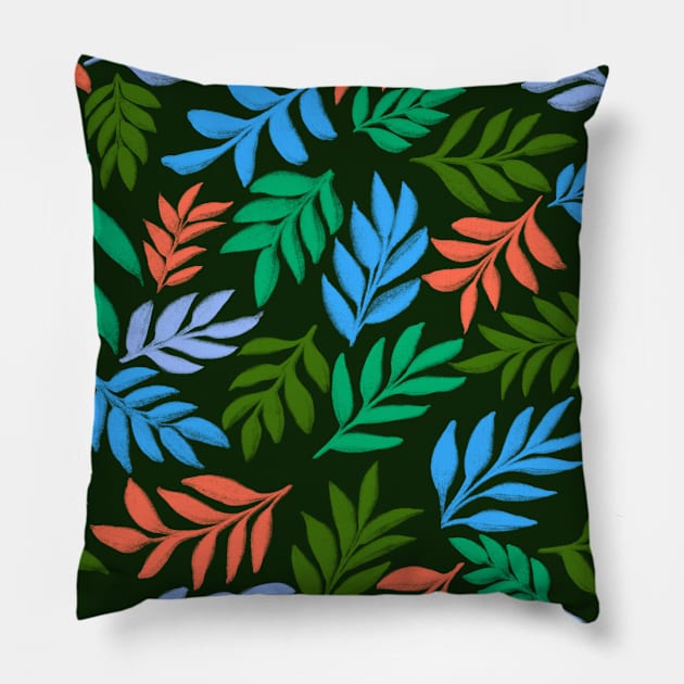 Leaves Pattern Pillow by Shine Design Blossom