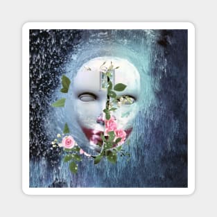 Face with flowers Magnet