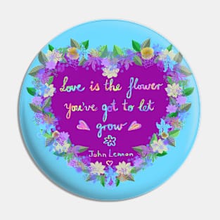 Love is a Flower Pin