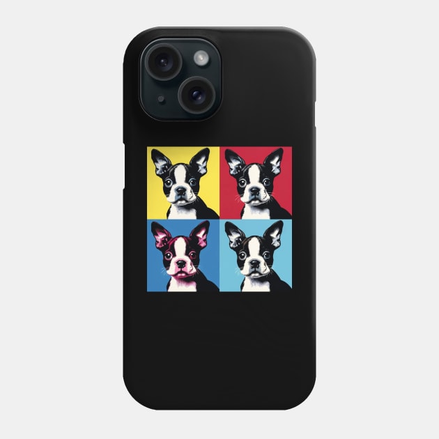 Pop Retro Boston Terrier Art - Cute Puppy Phone Case by PawPopArt