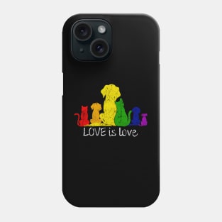 Cute dog rainbow Phone Case