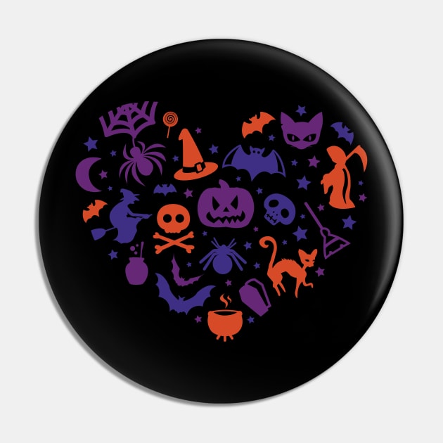 Halloween Heart Pin by Imaginariux