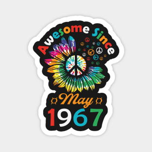 Funny Birthday Quote, Awesome Since May 1967, Retro Birthday Magnet