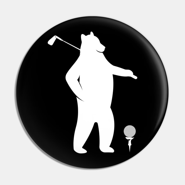 Golf Bear Lover Gift for Golf Prayer Looking For Whole In One Funny Pin by WPKs Design & Co