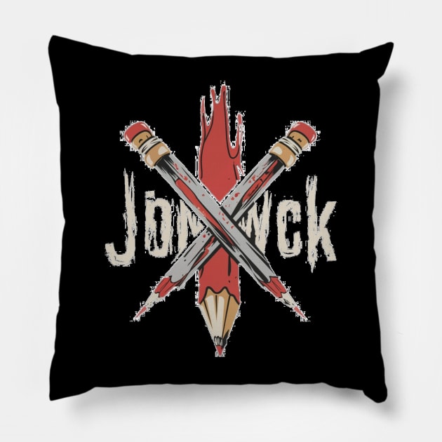 John Wick Pencil Pillow by Aldrvnd