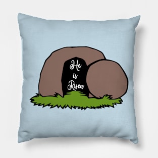 Easter Empty Tomb - He is Risen Pillow