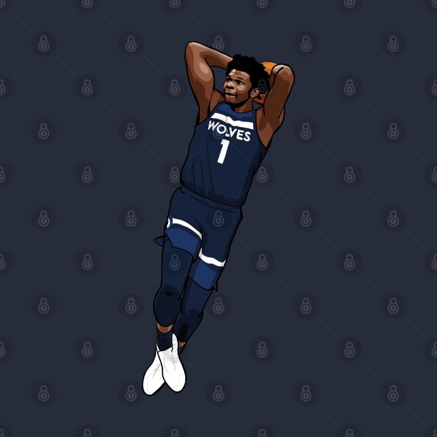 Anthony Edwards Vector Dunk by qiangdade