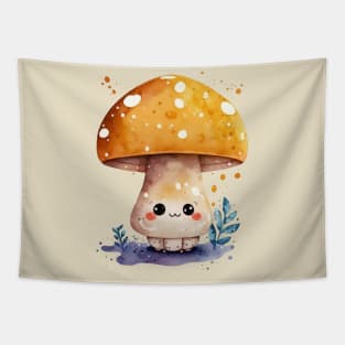 Mushroom Cartoonish Cute Design Eight Tapestry