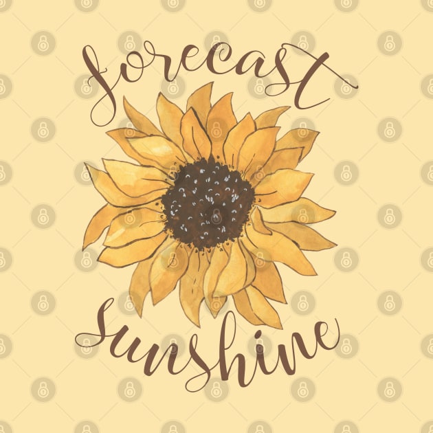 Forecast: Sunshine (with bright hand-drawn sunflower) by Ofeefee