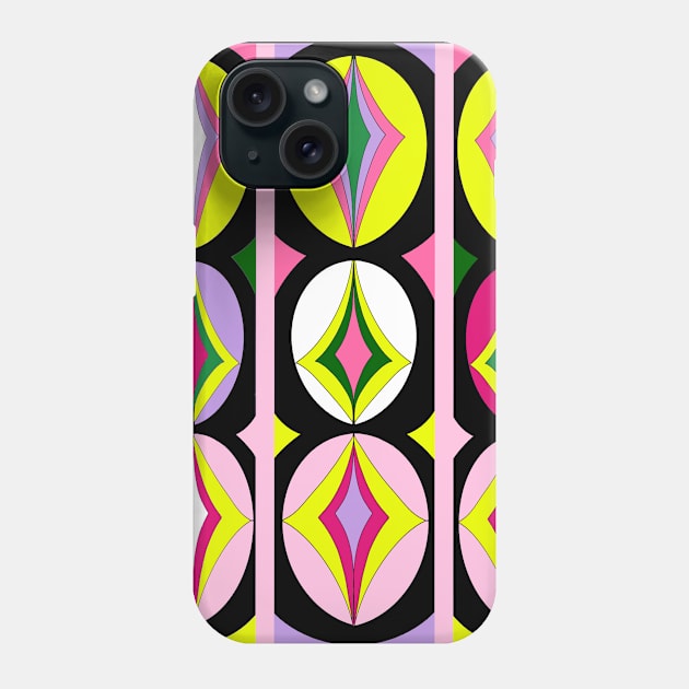 1960 Optical pink pattern Phone Case by Blacklinesw9